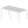 Pergola ogrodowa tarasowa aluminiowa LUXE 4 x 5,8 m Biały z oświetleniem LED